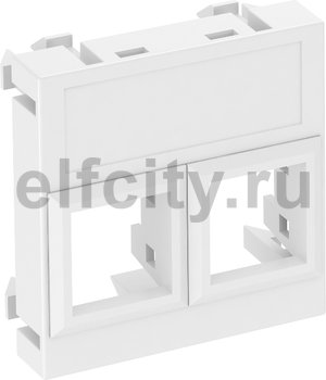 Корпус компьютерной розетки Modul45 тип LE (прямой) 45x45 мм (белый)
