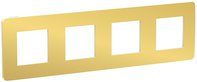 Unica Studio Рамка 4-ная, золото/белый