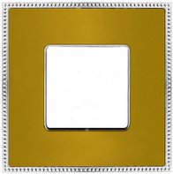 FD01431OMCB Рамка на 1 пост гор/верт., цвет matt gold + bright chrome