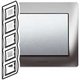 Рамка - Galea Life - 5 постов - вертикальный монтаж - металлическая - Chrome
