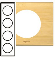 Рамка 4 поста, для горизонтального/вертикального монтажа, бамбук