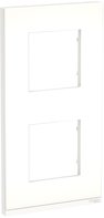 Unica Pure Рамка 2-ная, вертикальная, матовое стекло/белый