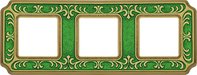 Рамка 3 поста, для горизонтального/ вертикального монтажа, изумрудно-зеленый
