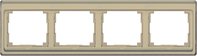 Рамка для горизонтальной установки 4-кратная; золотая бронза