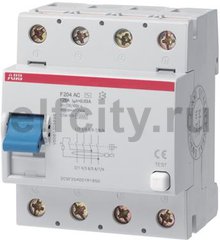 Выключатель дифференциального тока (ВДТ) 4P F204 AC-125/0,03