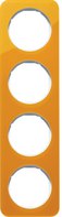 Рамка, R.1, 4-местная, акрил, цвет: оранжевый/полярная белизна