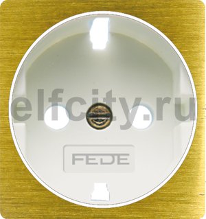 FD04335PB Обрамление розетки 2к+з,цвет bright patina белый