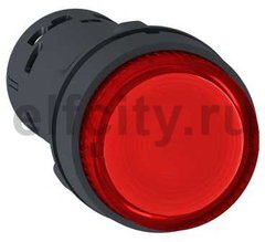 Кнопка 22мм, 24В, красная, с подсветкой 1НЗ