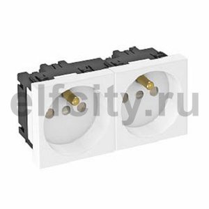 Розетка двойная 0° с кодом, 250 В, 16A (красный)