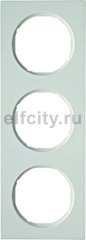 Рамка, R.3, 3-местная, стекло, цвет: полярная белизна