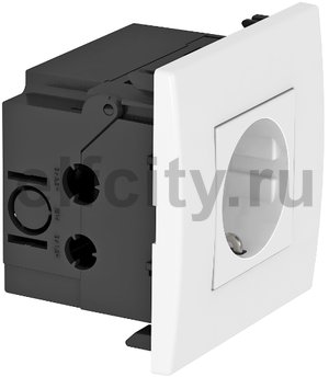 Укомплектованный розеточный блок AR45 (1xModul45,84x84x59 мм,белый)