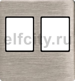 FD04318NS-M Монтажная плата для 2-го инф. разъема RJ-45 nickel satin черный