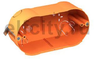 Монтажная коробка двойная для полых стен Modul45 129x77 мм (синяя)