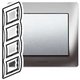 Рамка - Galea Life - 4 поста - вертикальный монтаж - металлическая - Chrome