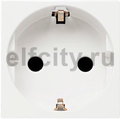Розетка SCHUKO с заземлением, со шторками, 16А / 250В, серия Zenit, цвет альпийский белый