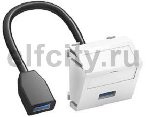 Мультимедийная рамка USB 3.0 A-A Modul45 (серебристый)