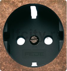 FD04335RU-M Обрамление розетки 2к+з, цвет rustic cooper, черный