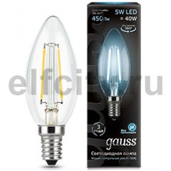 Лампа LED Filament Candle E14 5W 4100К 1/10/50