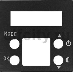 Накладка для механизма будильника с термометром 8149.5, 2-модульная, серия Zenit, цвет антрацит