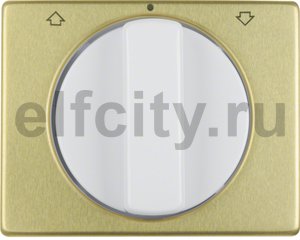 Центральная панель с вращающейся ручкой для жалюзийного поворотного выключателя, Arsys, цвет: золотой/полярная белизна