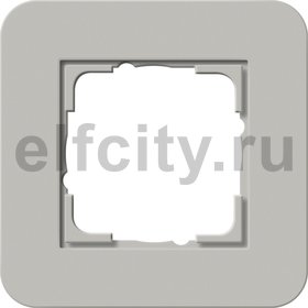 Рамка 1 пост, Soft-Touch серый/антрацит