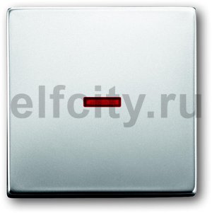 Клавиша для механизма 1-клавишного выключателя/переключателя/кнопки с красной линзой, серия pur/сталь