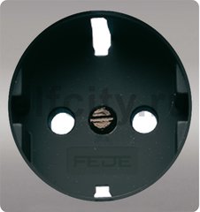 FD04335CB-M Обрамление розетки 2к+з, цвет bright chrome, черный