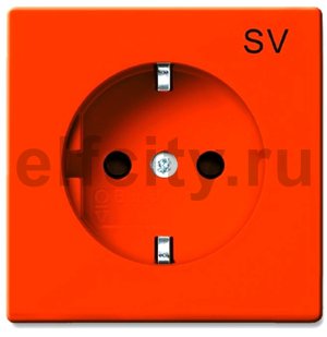Розетка SCHUKO 16А 250В, с маркировкой SV, серия Basic 55, цвет оранжевый