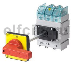 ГЛАВНЫЙ КОНТРОЛЬНЫЙ ВЫКЛЮЧАТЕЛЬ 3-ПОЛЮСА FRO FLOOR MOUNTING W. DOOR-COUPLING ROTARY OPERATING MECHANISM FRONT/FOUR-HOLE MOUNTING IU=250A P/AC-23A AT 400V=132KW OPERATOR CONTROL ELEMENT RED/ YELLOW MAIN CONTROL SWITCH 4-ПОЛЮСА