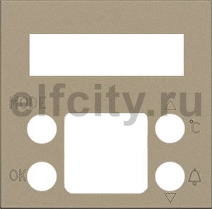 Накладка для механизма будильника с термометром 8149.5, 2-модульная, серия Zenit, цвет шампань