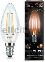 Лампа LED Filament Candle E14 5W 2700К 1/10/50