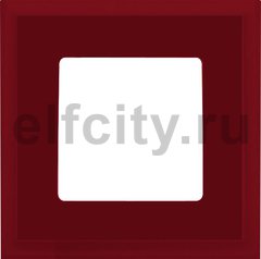 FD01601RW Рамка квадратная на 1 пост гор./верт., цвет red wine