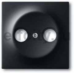Накладка (центральная плата) для TV-R розетки, серия impuls, цвет чёрный бархат