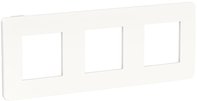 Unica Studio Рамка 3-ная, белый/белый