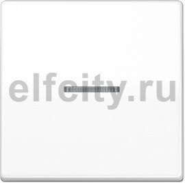 Клавиша для выключателя с окошком для подсветки; термопласт; белая