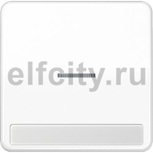 Клавиша с окошком для выключателя с подсветкой и полем для надписи; белая