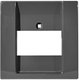 Плата центральная (накладка) для розеток громкоговорителя 0247, 0248, серия Basic 55, цвет chateau-black