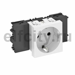 Розетка одинарная 0° Modul45connect с з/к, 250 В, 16A (зеленый)