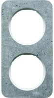 Рамка, R.1, 2-местная, бетон, шлифованный / полярная белизна