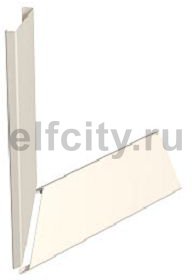 Крышка плоского угла 80x300 мм (сталь,кремовый)