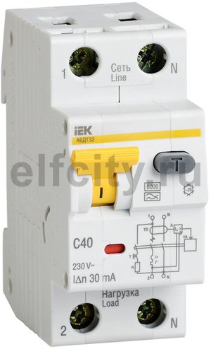 АВДТ 32 C40 30мА - Автоматический Выключатель Дифф. тока