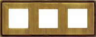 FD01243PM Рамка на 3 поста гор/верт, цвет matt patina