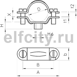 Крепежная скоба дистанционная универсальная 13,5-16mm