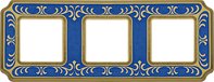FD01353AZEN Рамка на 3 пост, гор/вер, цвет blue sapphire