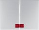 Клавиши с красной линзой, K.5, цвет: алюминий