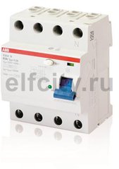 Выключатель дифференциального тока (ВДТ) 4P F204 B-40/0,3