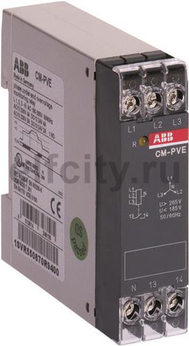Реле контроля напряжения CM-PVE (контроль 3 фаз) (контроль Umin/max L1- L2-L3 320-460В AC) 1НО контакт