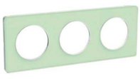 Рамка 3 поста, для горизонтального/ вертикального монтажа, зеленый лед/белая