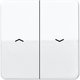 Клавиши для выключателя управления жалюзи 509VU и кнопки 539VU; белые