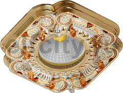Точечный светильник Crystal De Luxe Palace, Gold White Patina